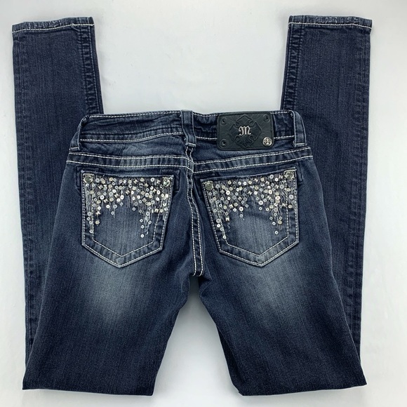 Miss Me Sequin Skinny Stretch Jeans Size 26 - Picture 2 of 8